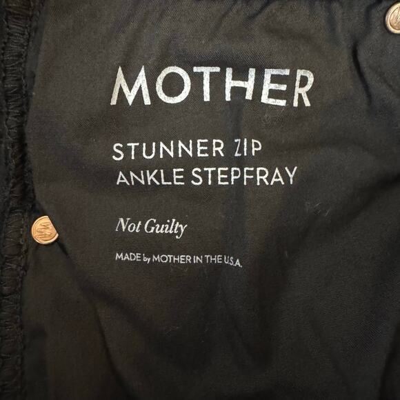 Mother The Stunner Zip Ankle Stepfray Size 26 Not Guilty Black Jeans Denim USA - Picture 13 of 13